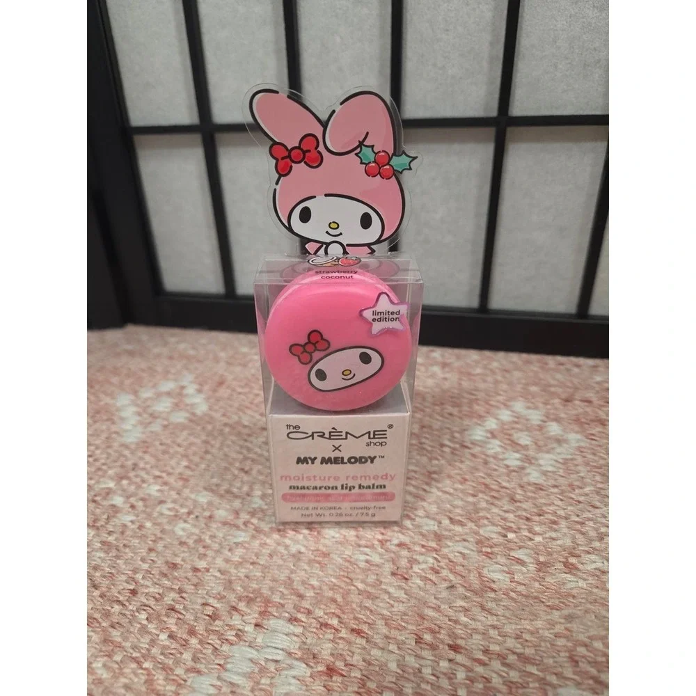 The Creme Shop x My Melody Macaron Lip Balm Strawberry Coconut NEW